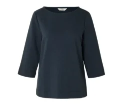Strukturiertes Shirt, dunkelblau