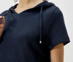 Strukturiertes Shirt, dunkelblau