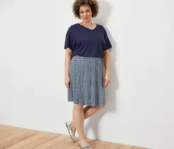 Strukturiertes Shirt, dunkelblau