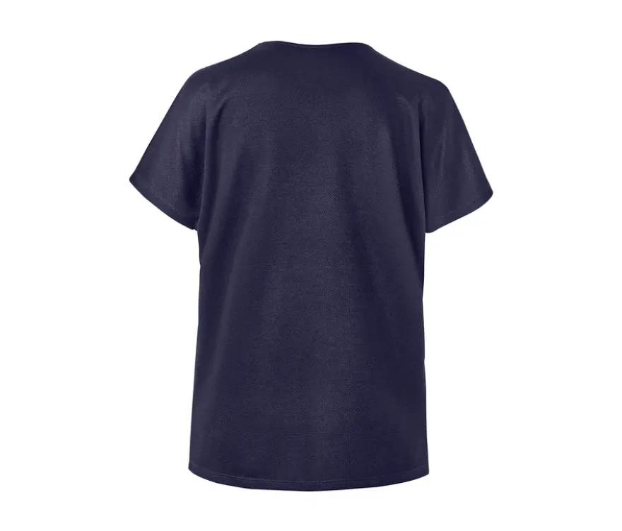 Strukturiertes Shirt, dunkelblau