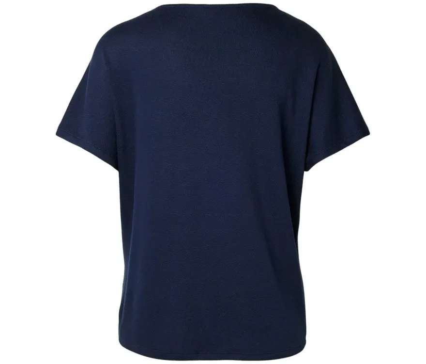 Strukturiertes Shirt, dunkelblau