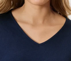 Strukturiertes Shirt, dunkelblau