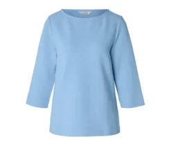 Strukturiertes Shirt, hellblau