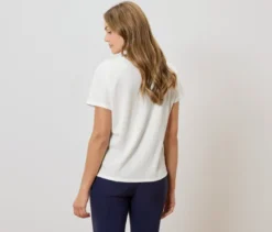 Strukturiertes Shirt, weiß