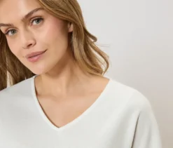 Strukturiertes Shirt, weiß