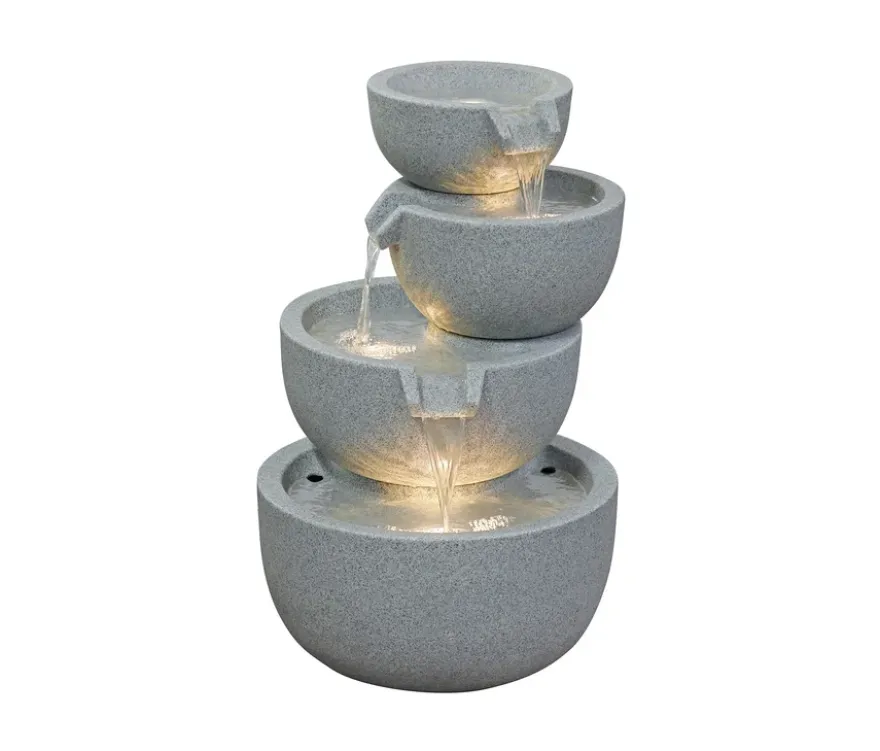 4-stufiger LED-Gartenbrunnen »Rama«