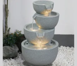 4-stufiger LED-Gartenbrunnen »Rama«