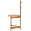 Stummer Diener mit Hocker aus Massivholz