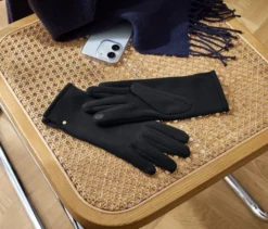 Sweathandschuhe mit Knopfdetail