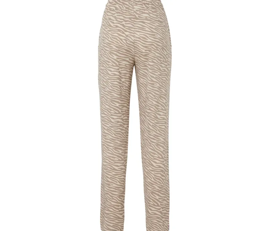Sweathose, beige-weiß