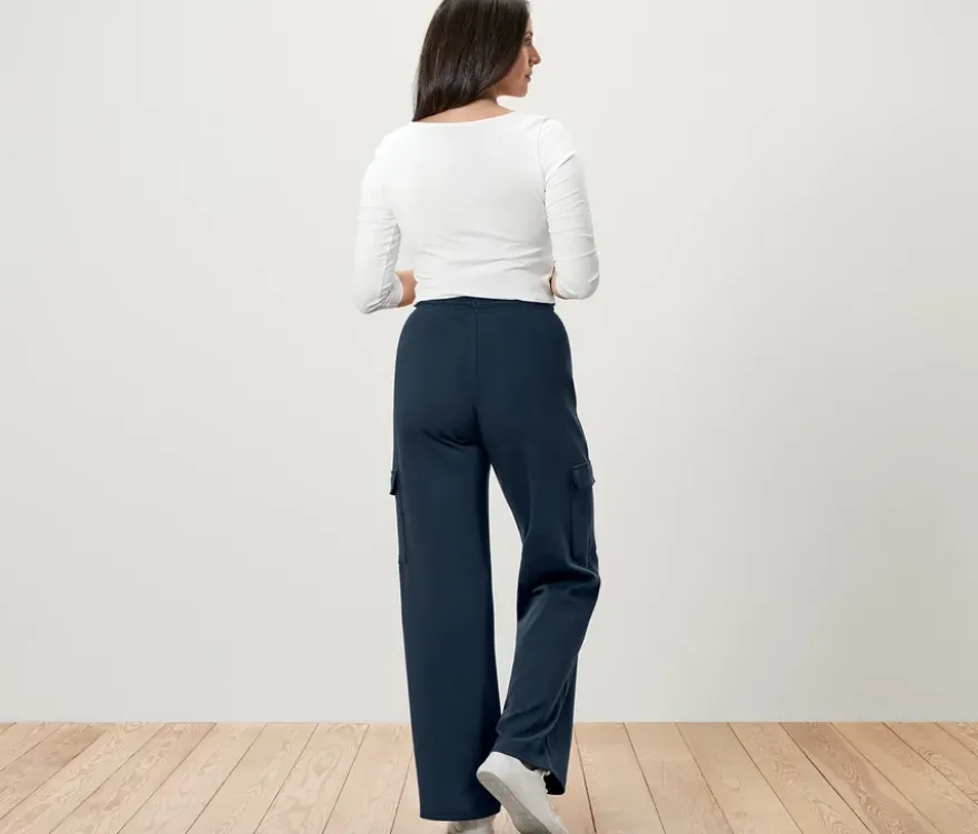 Sweathose mit Cargo-Taschen, dunkelblau