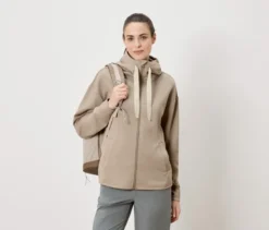 Sweatjacke, beige