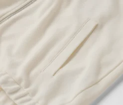 Sweatjacke, cremeweiß