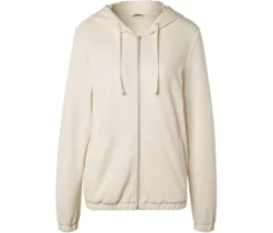 Sweatjacke, cremeweiß