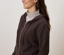Sweatjacke, dunkelbraun