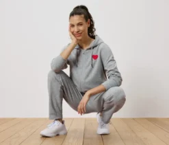 Sweatjacke, grau