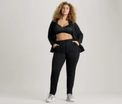 Sweatjacke, schwarz