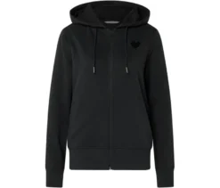 Sweatjacke, schwarz