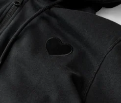 Sweatjacke, schwarz