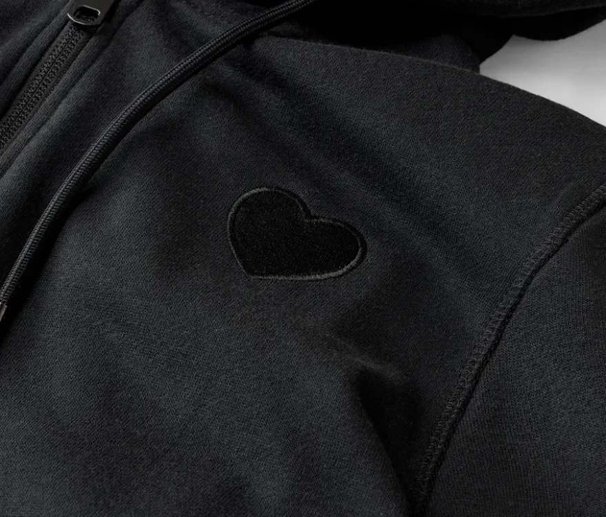 Sweatjacke, schwarz