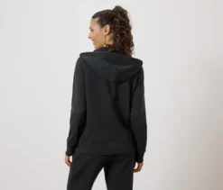 Sweatjacke, schwarz