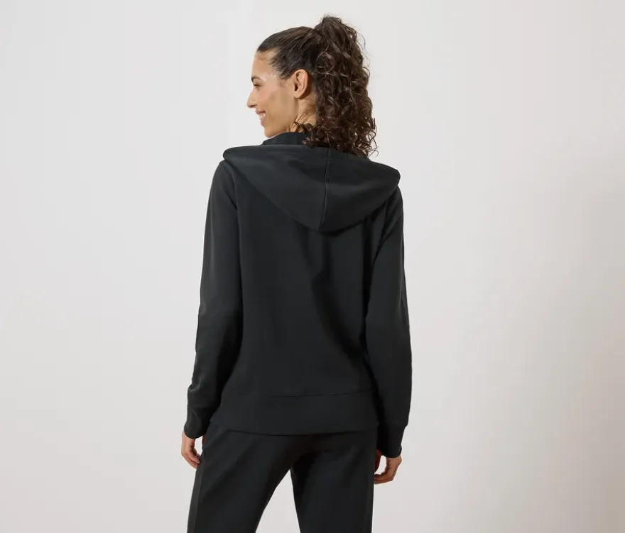 Sweatjacke, schwarz