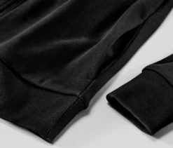 Sweatjacke, schwarz