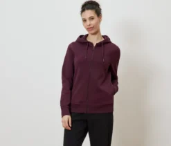 Sweatjacke, weinrot