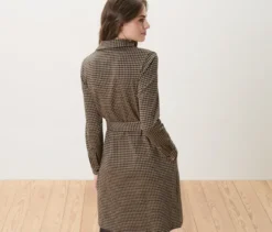 Sweatkleid mit Hahnentritt-Jacquard