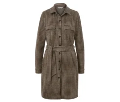 Sweatkleid mit Hahnentritt-Jacquard
