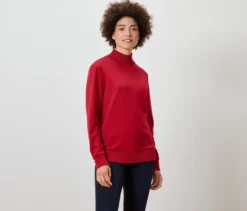 Sweatshirt aus Modal-Mix, rot