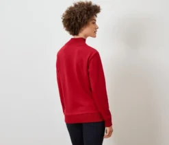 Sweatshirt aus Modal-Mix, rot