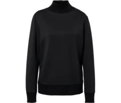 Sweatshirt aus Modal-Mix, schwarz