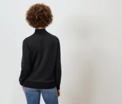 Sweatshirt aus Modal-Mix, schwarz