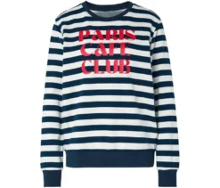 Sweatshirt, blau-weiß gestreift