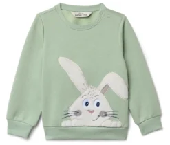 Sweatshirt mit angerauter Innenseite, mint