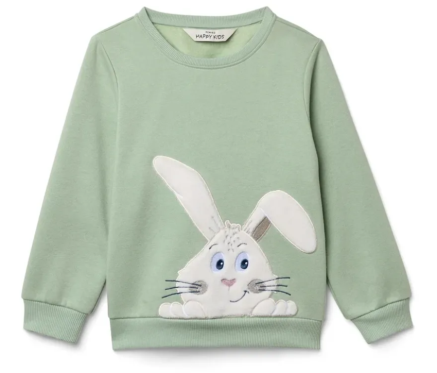 Sweatshirt mit angerauter Innenseite, mint