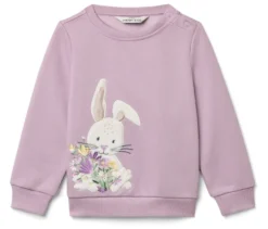 Sweatshirt mit angerauter Innenseite, flieder