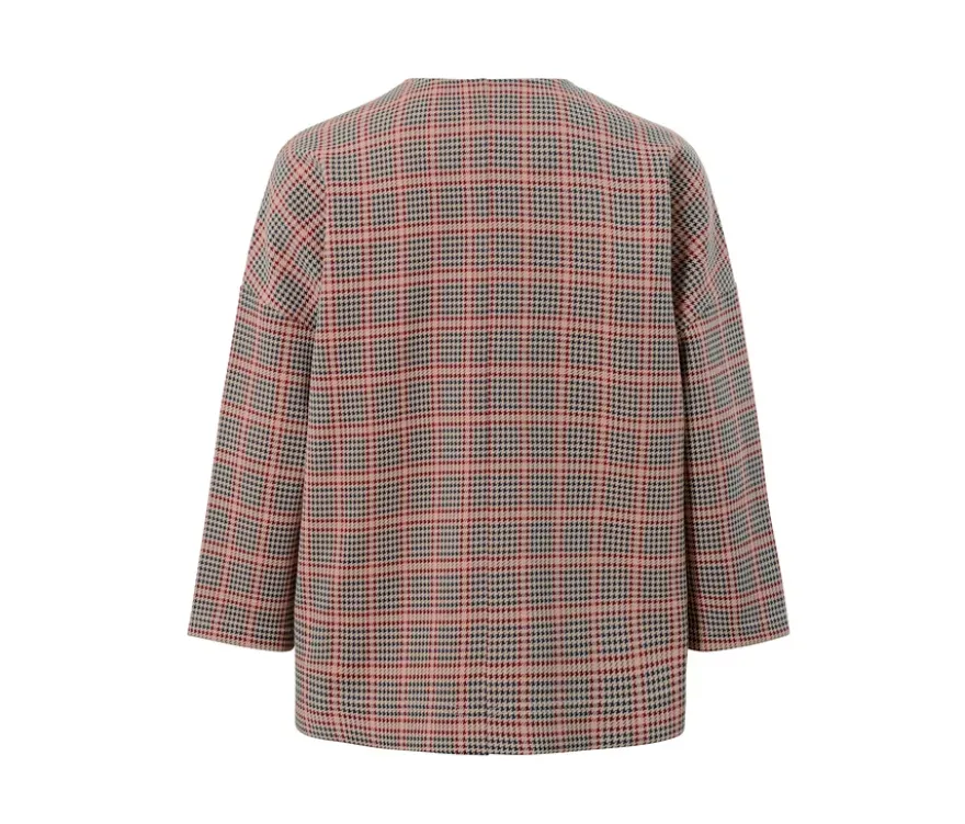 Sweatshirt mit 3/4-Arm, Hahnentritt