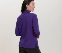 Sweatshirt mit Stehkragen, lila