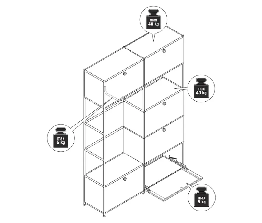 Systemschrank Metall »CN3«, schwarz