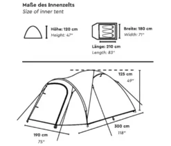 Tambu »HAIKA 3« 3 Personen Kuppelzelt