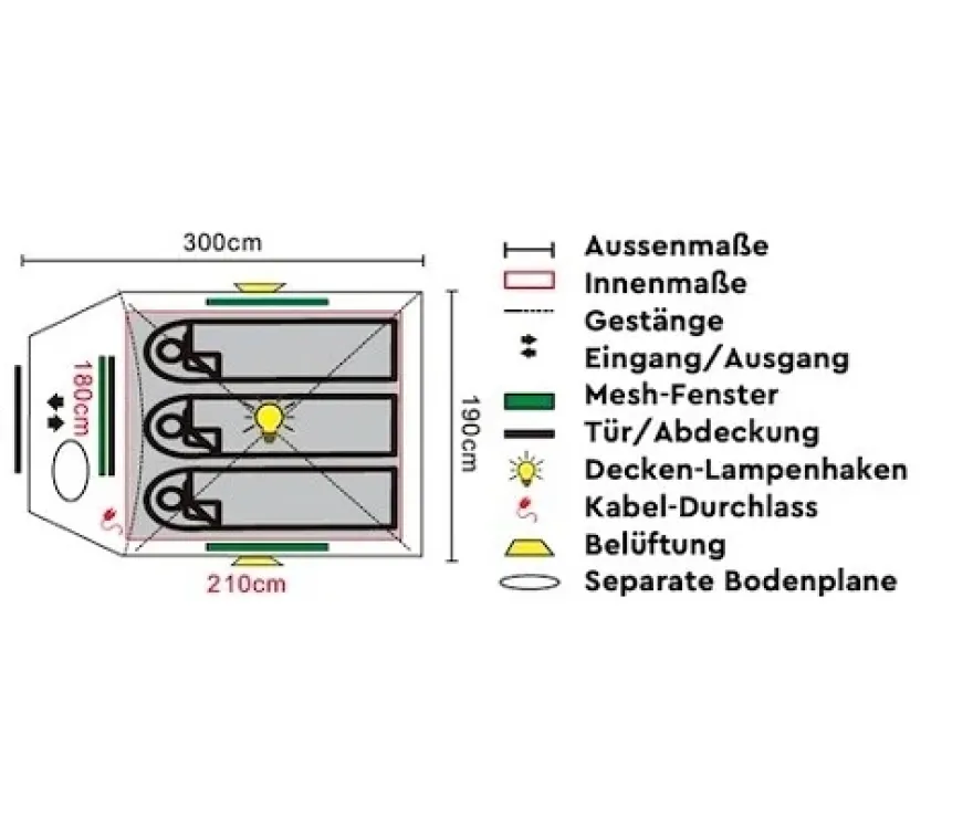 Tambu »HAIKA 3« 3 Personen Kuppelzelt