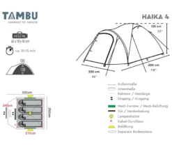 Tambu »HAIKA 4« 4-Personen-Kuppelzelt