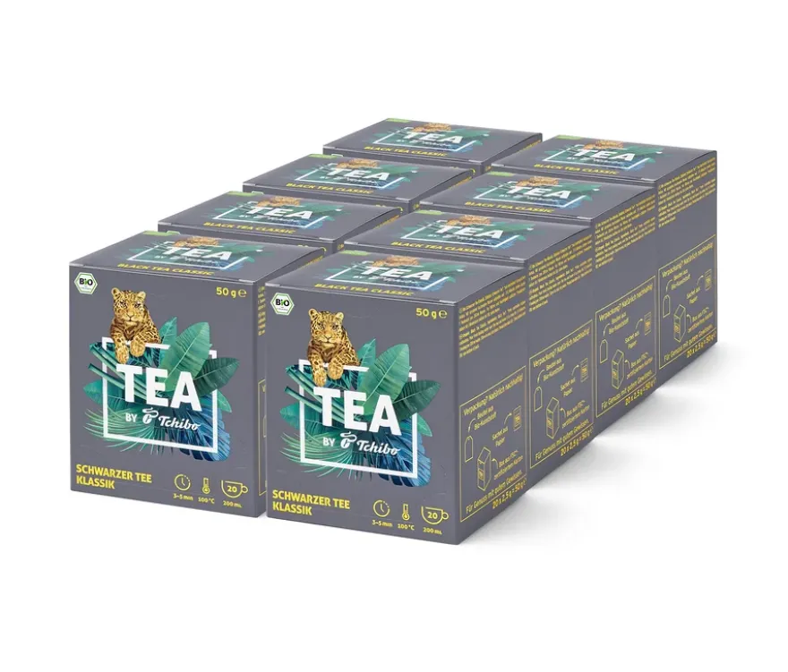 TEA by Tchibo Bio Schwarzer Tee Klassik - 8 x 20