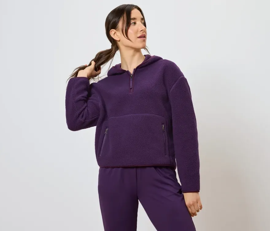 Teddypullover, lila
