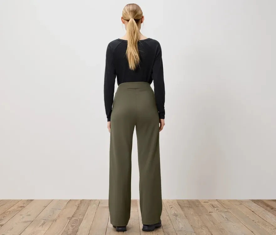 Thermohose Wide Leg, khaki