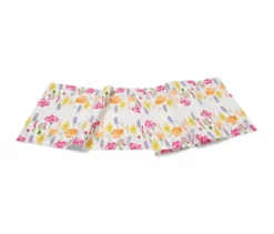 Tischläufer, weiß mit floralem Print