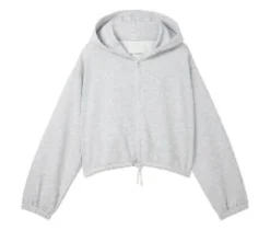 Tom Tailor Cropped Sweatjacke in Melangeoptik