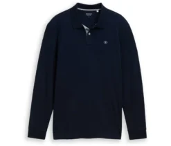 Tom Tailor Longsleeve Piqué Poloshirt, Sky Captain Blue
